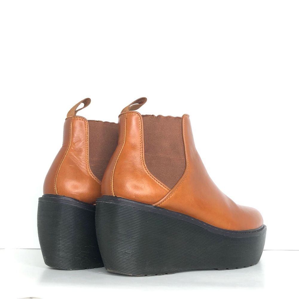Dr Martens Aerial Chelsea Brown Leather Platform Wedge Bootie Women’s 8 Shoes - Picture 8 of 13